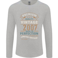 Premium Vintage 16th Birthday 2007 Mens Long Sleeve T-Shirt Sports Grey