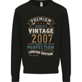 Premium Vintage 16th Birthday 2007 Mens Sweatshirt Jumper Black