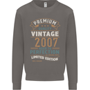 Premium Vintage 16th Birthday 2007 Mens Sweatshirt Jumper Charcoal