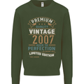 Premium Vintage 16th Birthday 2007 Mens Sweatshirt Jumper Forest Green