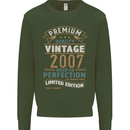 Premium Vintage 16th Birthday 2007 Mens Sweatshirt Jumper Forest Green