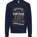 Premium Vintage 16th Birthday 2007 Mens Sweatshirt Jumper Navy Blue