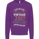 Premium Vintage 16th Birthday 2007 Mens Sweatshirt Jumper Purple
