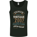 Premium Vintage 16th Birthday 2007 Mens Vest Tank Top Black