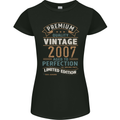 Premium Vintage 16th Birthday 2007 Womens Petite Cut T-Shirt Black