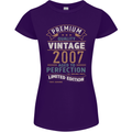 Premium Vintage 16th Birthday 2007 Womens Petite Cut T-Shirt Purple
