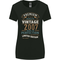 Premium Vintage 16th Birthday 2007 Womens Wider Cut T-Shirt Black