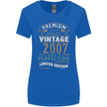 Premium Vintage 16th Birthday 2007 Womens Wider Cut T-Shirt Royal Blue
