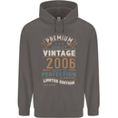 Premium Vintage 17th Birthday 2006 Mens 80% Cotton Hoodie Charcoal