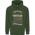 Premium Vintage 17th Birthday 2006 Mens 80% Cotton Hoodie Forest Green