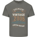 Premium Vintage 17th Birthday 2006 Mens Cotton T-Shirt Tee Top Charcoal