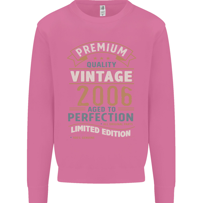 Premium Vintage 17th Birthday 2006 Mens Sweatshirt Jumper Azalea