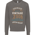 Premium Vintage 17th Birthday 2006 Mens Sweatshirt Jumper Charcoal