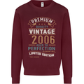 Premium Vintage 17th Birthday 2006 Mens Sweatshirt Jumper Maroon