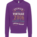 Premium Vintage 17th Birthday 2006 Mens Sweatshirt Jumper Purple