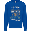 Premium Vintage 17th Birthday 2006 Mens Sweatshirt Jumper Royal Blue