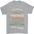 Premium Vintage 17th Birthday 2006 Mens T-Shirt 100% Cotton Sports Grey