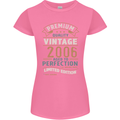 Premium Vintage 17th Birthday 2006 Womens Petite Cut T-Shirt Azalea