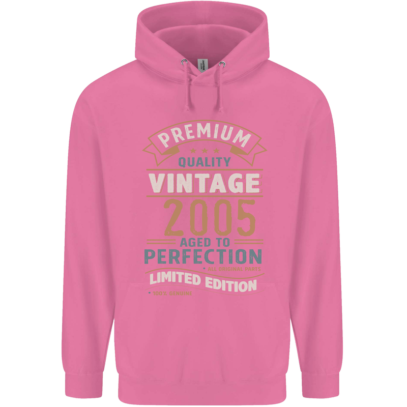 Premium Vintage 18th Birthday 2005 Mens 80% Cotton Hoodie Azelea