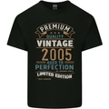 Premium Vintage 18th Birthday 2005 Mens Cotton T-Shirt Tee Top Black