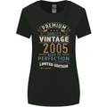 Premium Vintage 18th Birthday 2005 Womens Wider Cut T-Shirt Black