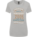 Premium Vintage 18th Birthday 2005 Womens Wider Cut T-Shirt Sports Grey