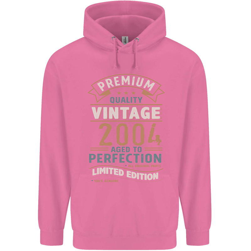 Premium Vintage 19th Birthday 2004 Mens 80% Cotton Hoodie Azelea