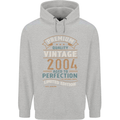 Premium Vintage 19th Birthday 2004 Mens 80% Cotton Hoodie Sports Grey