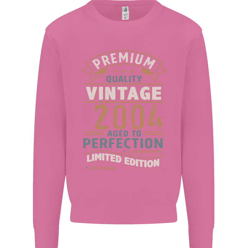 Premium Vintage 19th Birthday 2004 Mens Sweatshirt Jumper Azalea