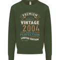 Premium Vintage 19th Birthday 2004 Mens Sweatshirt Jumper Forest Green
