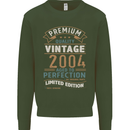 Premium Vintage 19th Birthday 2004 Mens Sweatshirt Jumper Forest Green