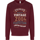 Premium Vintage 19th Birthday 2004 Mens Sweatshirt Jumper Maroon