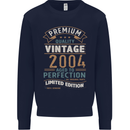 Premium Vintage 19th Birthday 2004 Mens Sweatshirt Jumper Navy Blue