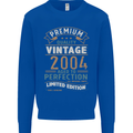 Premium Vintage 19th Birthday 2004 Mens Sweatshirt Jumper Royal Blue