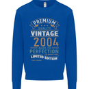 Premium Vintage 19th Birthday 2004 Mens Sweatshirt Jumper Royal Blue