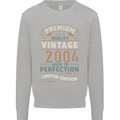 Premium Vintage 19th Birthday 2004 Mens Sweatshirt Jumper Sports Grey