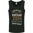 Premium Vintage 19th Birthday 2004 Mens Vest Tank Top Black