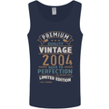 Premium Vintage 19th Birthday 2004 Mens Vest Tank Top Navy Blue