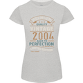 Premium Vintage 19th Birthday 2004 Womens Petite Cut T-Shirt Sports Grey