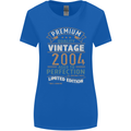 Premium Vintage 19th Birthday 2004 Womens Wider Cut T-Shirt Royal Blue