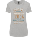 Premium Vintage 19th Birthday 2004 Womens Wider Cut T-Shirt Sports Grey