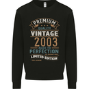 Premium Vintage 20th Birthday 2003 Mens Sweatshirt Jumper Black