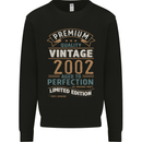 Premium Vintage 21st Birthday 2002 Mens Sweatshirt Jumper Black