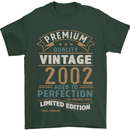 Premium Vintage 21st Birthday 2002 Mens T-Shirt 100% Cotton Forest Green