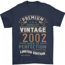 Premium Vintage 21st Birthday 2002 Mens T-Shirt 100% Cotton Navy Blue