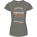 Premium Vintage 21st Birthday 2002 Womens Petite Cut T-Shirt Charcoal
