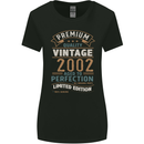 Premium Vintage 21st Birthday 2002 Womens Wider Cut T-Shirt Black