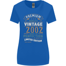 Premium Vintage 21st Birthday 2002 Womens Wider Cut T-Shirt Royal Blue