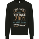 Premium Vintage 22nd Birthday 2001 Mens Sweatshirt Jumper Black