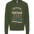 Premium Vintage 22nd Birthday 2001 Mens Sweatshirt Jumper Forest Green